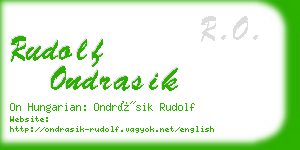 rudolf ondrasik business card